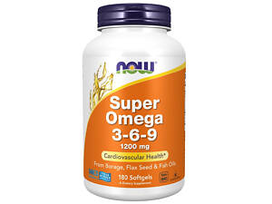 Омега 3-6-9 NOW Super Omega 3-6-9 1200 мг 180 капсул