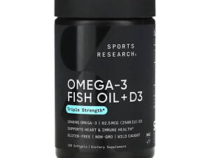 Omega-3 Fish Oil Alask Omega 1250mg + D3 2500IU - 120 softgels