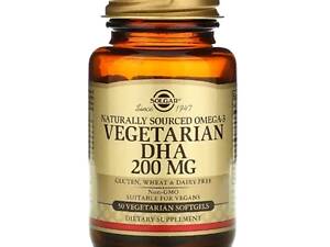 Омега 3 Solgar Natural Omega-3 Vegetarian DHA 200 mg 50 Veg Caps