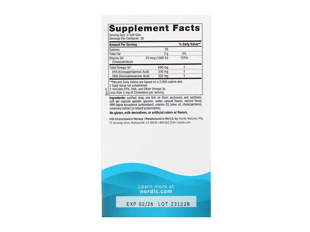 Omega-3D - 60 softgels - Фото 3