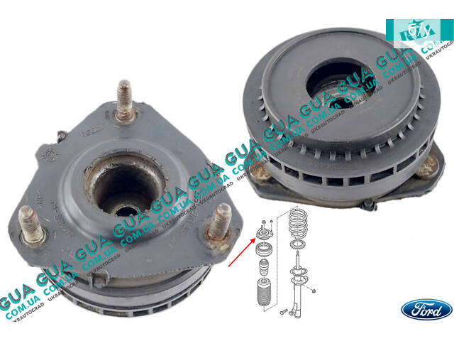 Опора / подушка амортизатора переднего ( проставка пружины верхняя ) 2S613K155AF Ford / ФОРД FIESTA V 2001-2008 / ФИЕСТ