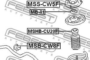 Опора амортизатора PEUGEOT 4008 / DODGE CALIBER / JEEP COMPASS (MK49) 2006-2017 г.