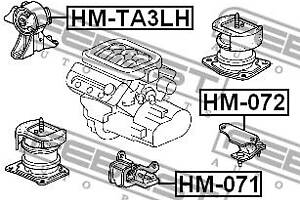 Опора двигателя / КПП ACURA CL / HONDA ACCORD (CE) 1993-2010 г.