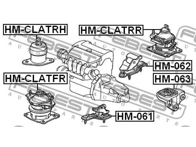 Опора двигателя / КПП ACURA RL / ACURA TSX (CL_) / ACURA MDX (YD2) 1997-2012 г.