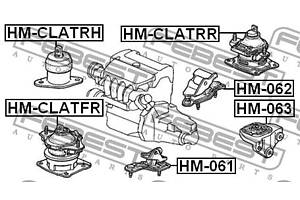 Опора двигателя / КПП ACURA TSX (CL_) / HONDA ACCORD (CM) 1997-2012 г.