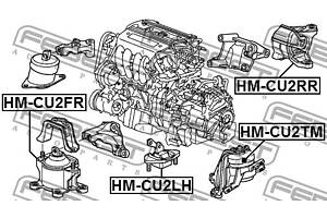 Опора двигателя / КПП ACURA TSX (CU_) / HONDA ACCORD (CP) 2007- г.