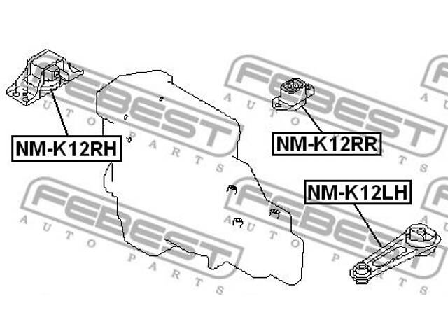 Опора двигателя / КПП NISSAN AD (Y12) / NISSAN MICRA (K12) 2002-2013 г.