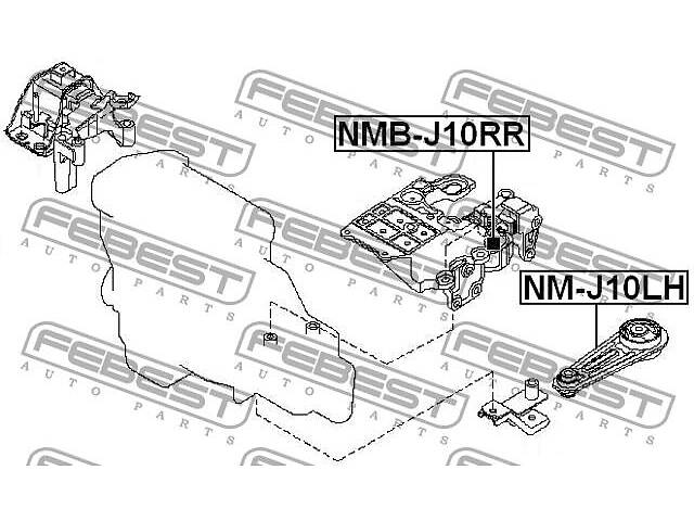 Опора двигателя / КПП NISSAN X-TRAIL (T31) 2006-2018 г.