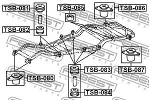 Опора підрамника LEXUS LX / TOYOTA LAND CRUISER 80 (_J8_) 1990-2001 г.