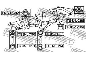 Опора підрамника TOYOTA 4 RUNNER (_N18_) / TOYOTA HILUX (_N1_, _N2_) 1995-2005 г.