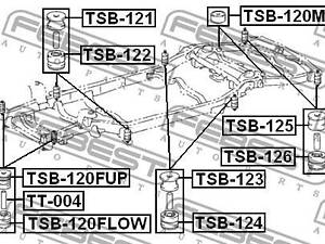 Опора підрамника TOYOTA 4 RUNNER (_N21_) / LEXUS GX (URJ15_, GRJ15_) 2001-2018 г.