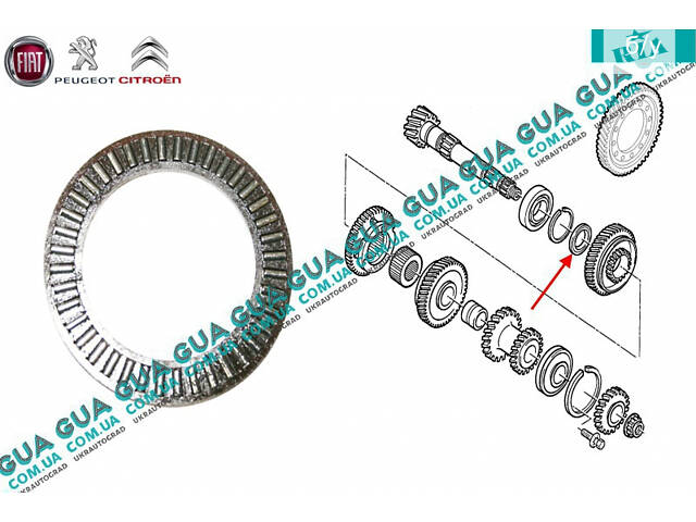 Опорне кільце (підшипник) вторинного валу КПП 9751146680 Citroen/СІТРОЕН JUMPY 1995-2004/ДЖАМПІ 1, Citroen/СІТРО