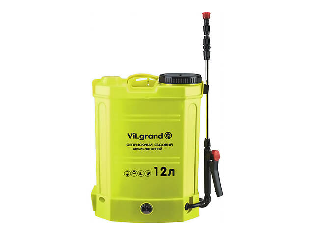 Опрыскиватель аккумуляторный ViLgrand SGA-12RP 12л (12 В; регулятор мощности; раздвижная удочка 96 см) - Фото 1