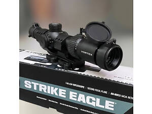 Оптичний приціл (Б/В) із кріпленням (моноблок) Vortex Strike Eagle 1-8x24 сітка AR-BDC3, 200 пострілів