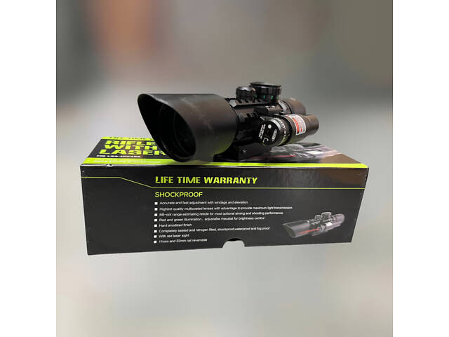 Оптический прицел SPINA OPTICS M9 LS3-10x42E с ЛЦУ, 3-10x42, красный лазер