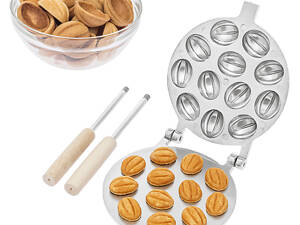 Горішниця форма для випікання горішків на 12 половинок горіхів зі знімними ручками ХЕАЗ