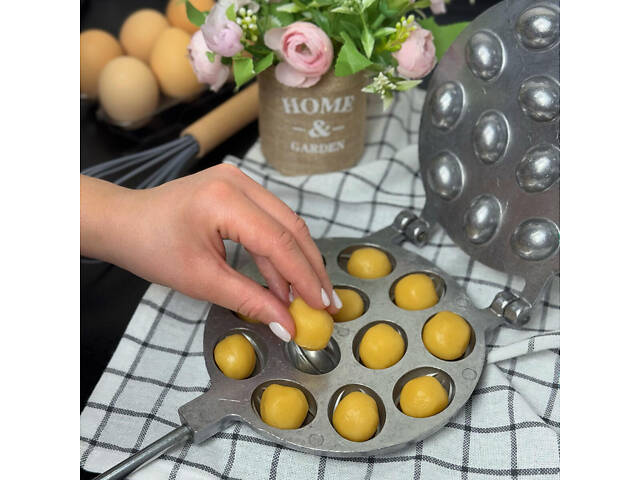 Горішниця форма для випікання горішків на 12 половинок горіхів зі знімними ручками ХЕАЗ - Фото 8