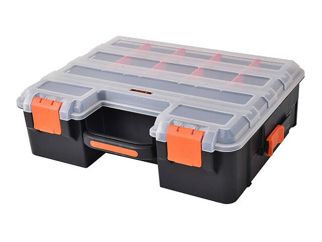 Органайзер 15 430x350x120мм 2 висувні полиці пластиковий [INSBXBXP1320043PT0] Tactix - Фото 1