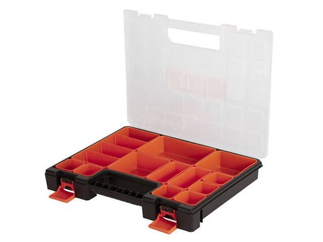 Органайзер 15 відділень 404x315x57мм прозора кришка пластиковий [INSBXBXP1320152PT0] Tactix - Фото 2