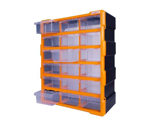 Органайзер 18 відділень 381х157х475мм пластиковий [t011024] e.toolbox.pro.24 E.NEXT - Фото 1