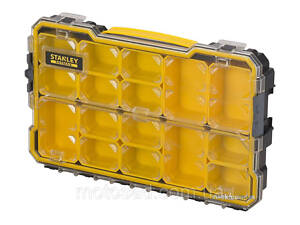 Органайзер 2/3 мілкий з прозорою кришкою Stanley 'Fatmax Pro'; 14 лотків, 43х 27х 6,4 см