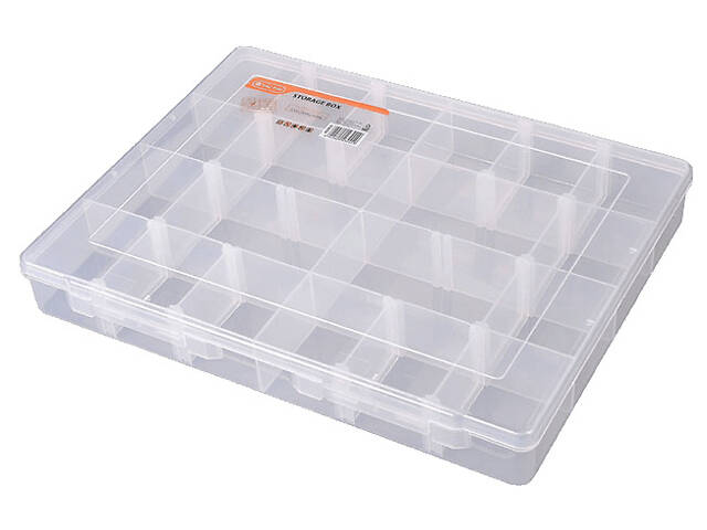 Органайзер 20 відділень 350x270x50мм прозорий пластиковий [INSBXBXP1320032PT0] Tactix - Фото 1