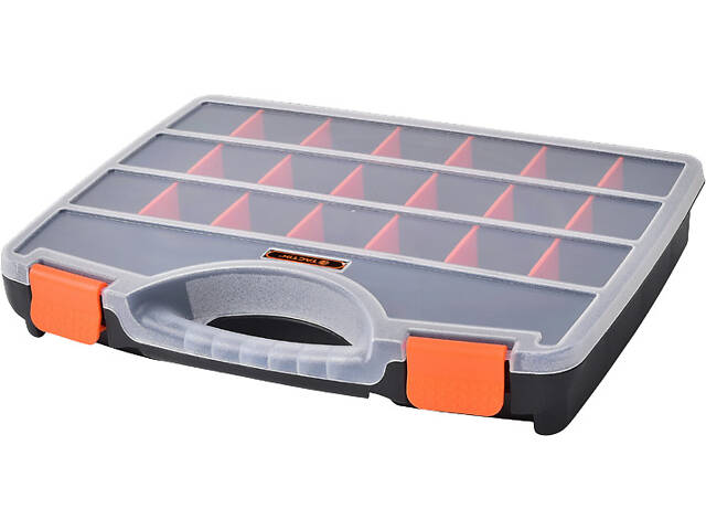 Органайзер 23 відділення 310x240x50мм прозора кришка пластиковий [INSBXBX01312450PT0] Tactix - Фото 1