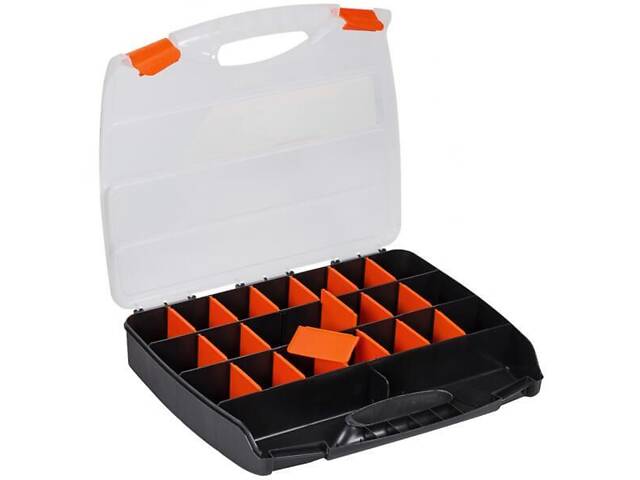 Органайзер 23 відділення 380x310x60мм прозора кришка пластиковий [INSBXBX01383160PT0] Tactix - Фото 2