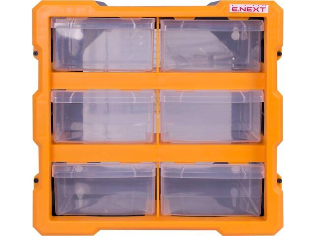 Органайзер 6 відділень 267х157х262мм пластиковий [t011020] e.toolbox.pro.20 E.NEXT - Фото 2