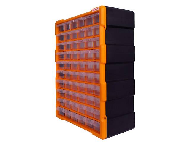 Органайзер 60 відділень 381х157х475мм пластиковий [t011022] e.toolbox.pro.22 E.NEXT - Фото 1