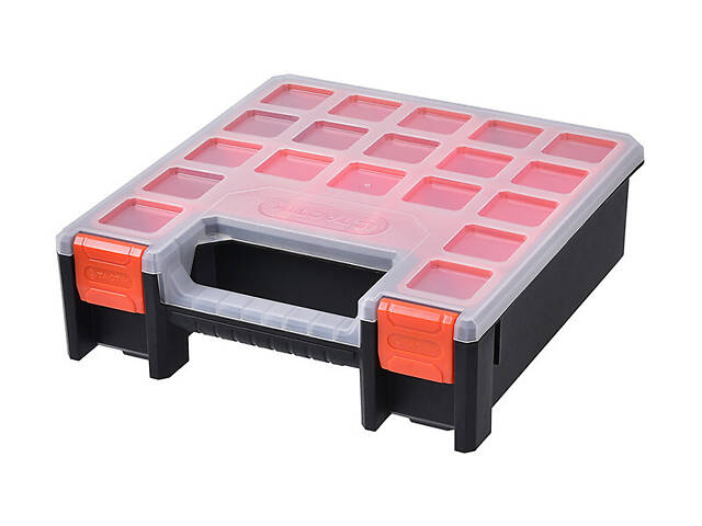 Органайзер 9 відділень 295x315x97мм прозора кришка пластиковий [INSBXBXP1320160PT0] Tactix - Фото 1