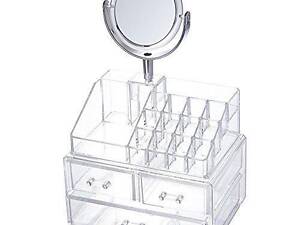Органайзер для зберігання косметики RIAS JN-870 настільний з дзеркалом (3_00403)
