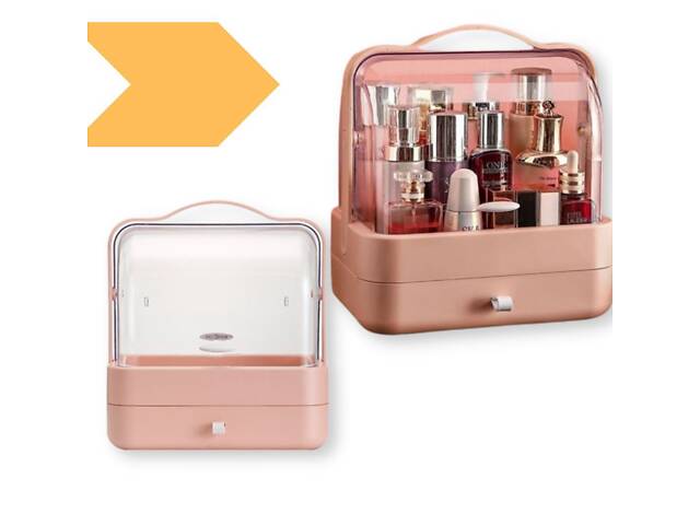 Органайзер для косметики XPRO YM206 Single Drawer на 2 секції Рожевий (MER-14970_551) - Фото 1