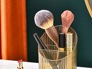 Органайзер для косметики 14455 15.8х11 см золотистий