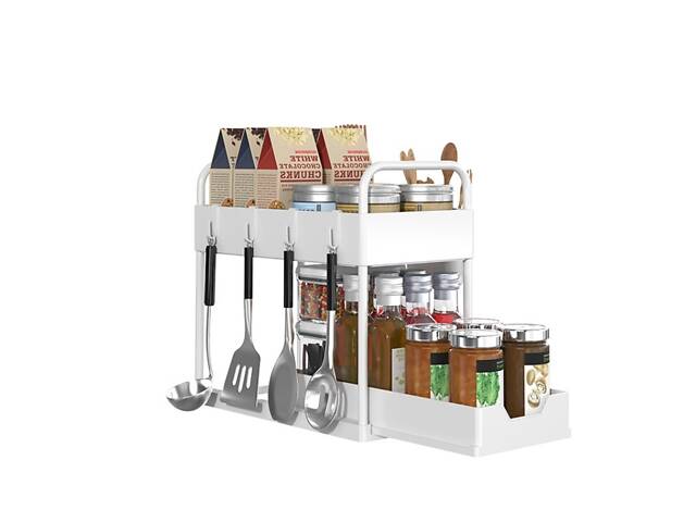 Органайзер для кухонных аксессуаров 14825 22х40х40 см белый - Фото 2