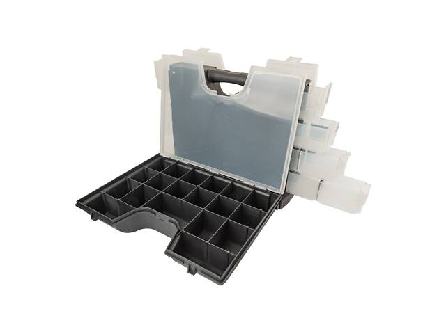 Органайзер двусторонний MASTERTOOL с ручкой 14' 360х290х195 мм 49 секций 79-2101 - Фото 4