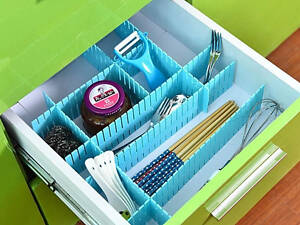 Органайзер роздільник в тумбочку 31х7 (Блакитний)