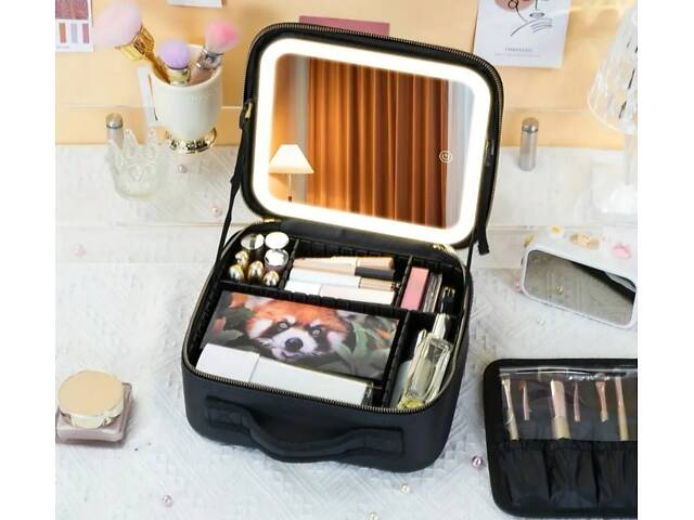 Органайзер з дзеркалом та підсвіткою 28х22х10см - Фото 3