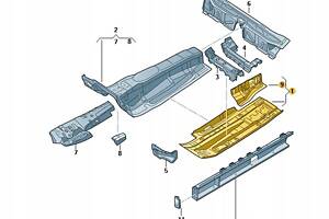 ОРИГИНАЛЬНАЯ ПАНЕЛЬ ПОЛА ЛЕВА AUDI A6/S6 A7 4G0802205TA