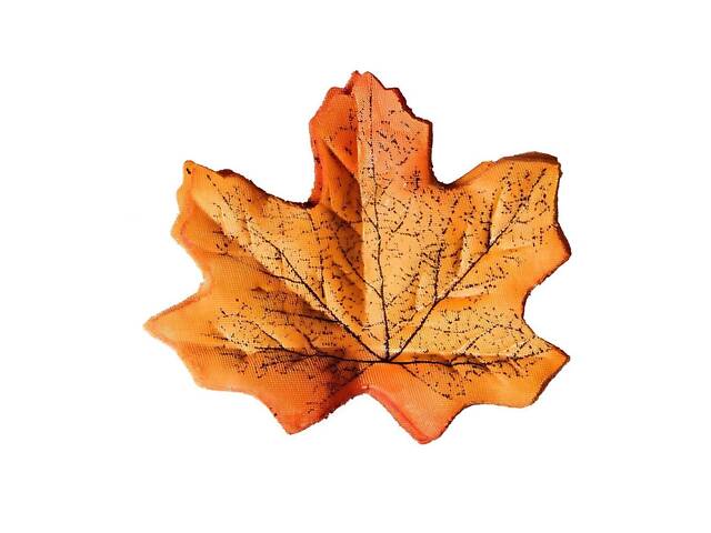 Осіннє листя клена для рукоділля 180 шт 8×8 см - набір штучних тканинних листочків для декору та виробів - Фото 4