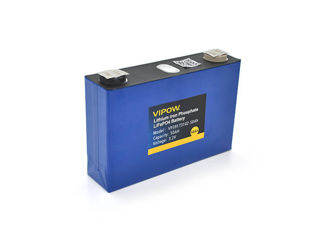 Осередок Vipow 3.2V 50AH для збирання LiFePo4 акумуляторів, (188 x 28 x 140) мм, Q8