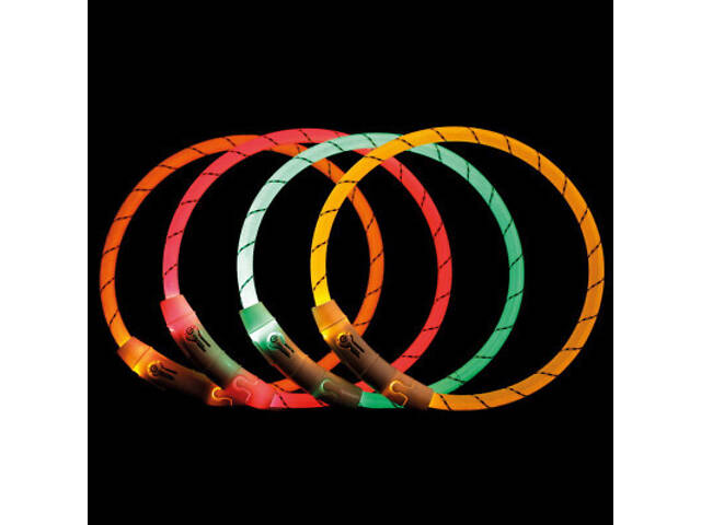 Нашийник для тварин Trixie світний з USB M-L 45 см/7 мм рожевий (4053032127074) - Фото 4