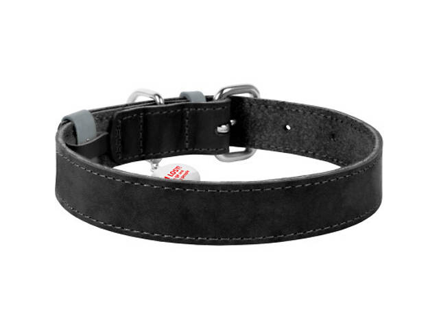 Нашийник для тварин WAUDOG Classic шкіряний 15 мм х 27-36 см чорний (02071) - Фото 2