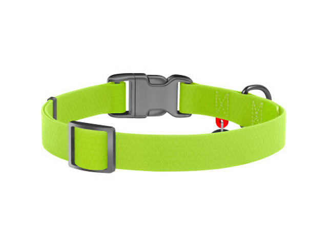 Нашийник для тварин WAUDOG Waterproof з QR паспортом Ш 15 мм Д 25-35 см салатовий (27395) - Фото 2