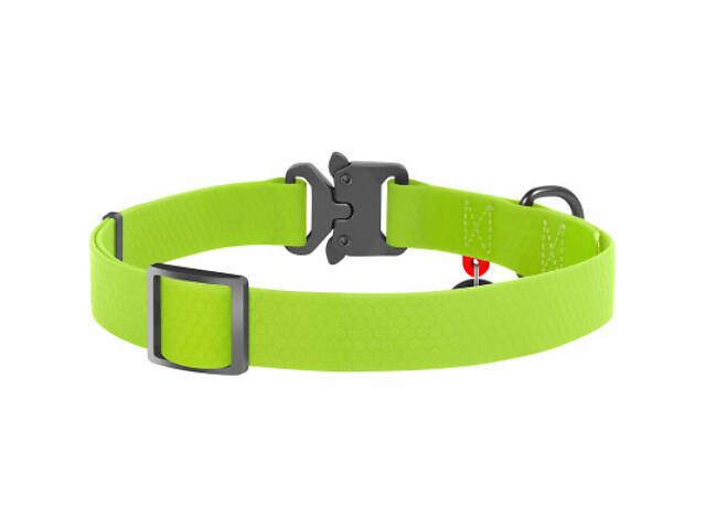 Нашийник для тварин WAUDOG Waterproof з QR паспортом XL Ш 25 мм Д 35-58 см (салатовий) (27845) - Фото 2