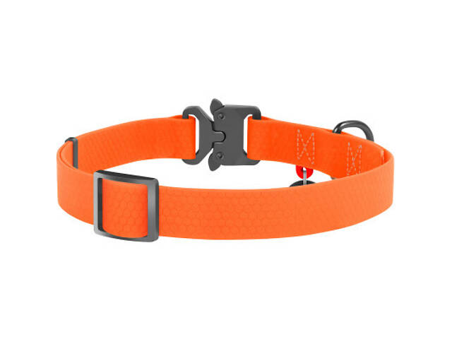 Нашийник для тварин WAUDOG Waterproof з QR паспортом M Ш 20 мм Д 24-40 см (помаранчевий) (27934) - Фото 2