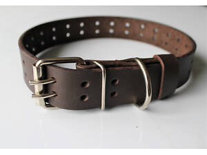 Ошейник для собак. Натуральная кожа, Lockdog. Коричневый, 19-62 см. S/M/L/XL