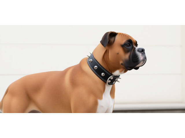 Ошейник для собак с шипами двойная кожа 2,5/36-45 см черный - Фото 2