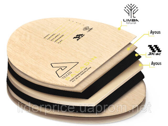 Основа для ракетки Joola Tezzo Paladin FL (61207), Оригінал! - Фото 3