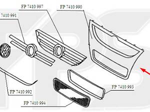 Основа решітки радіатора для Volkswagen Touareg 2007-2009